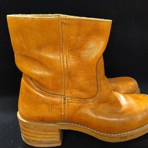 Frye Women's Chestnut Leather Pull-on Boots SZ 8.5